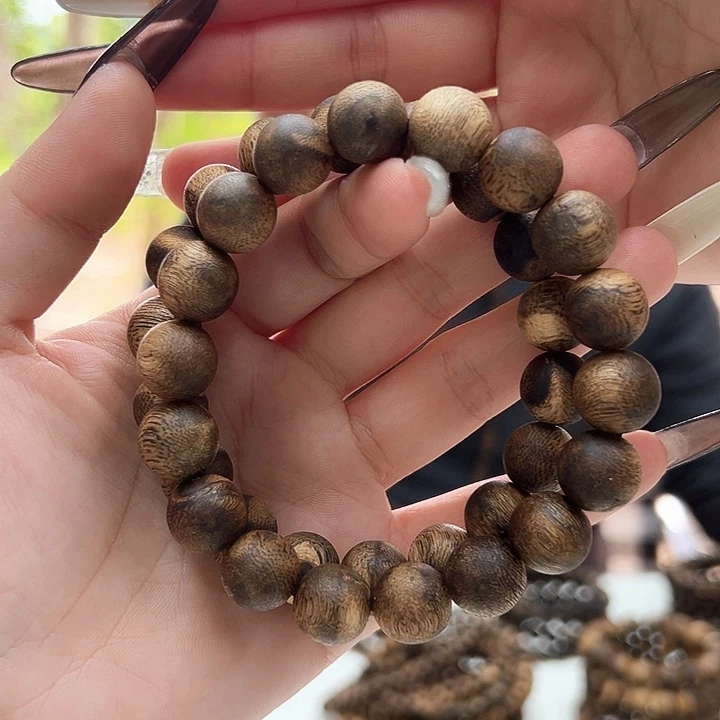 沉香手串棋楠沉香圆珠单圈1.2mm11克+多样性发一