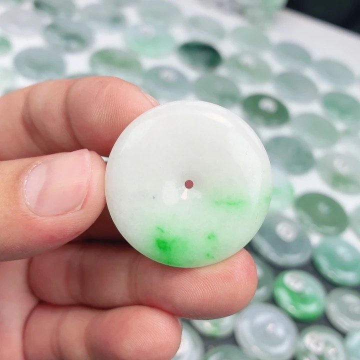 翡翠未镶嵌颈饰缅甸天然A货翡翠34.6-5.5