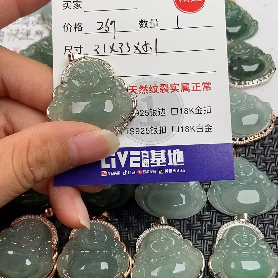 翡翠银S925镶嵌颈饰