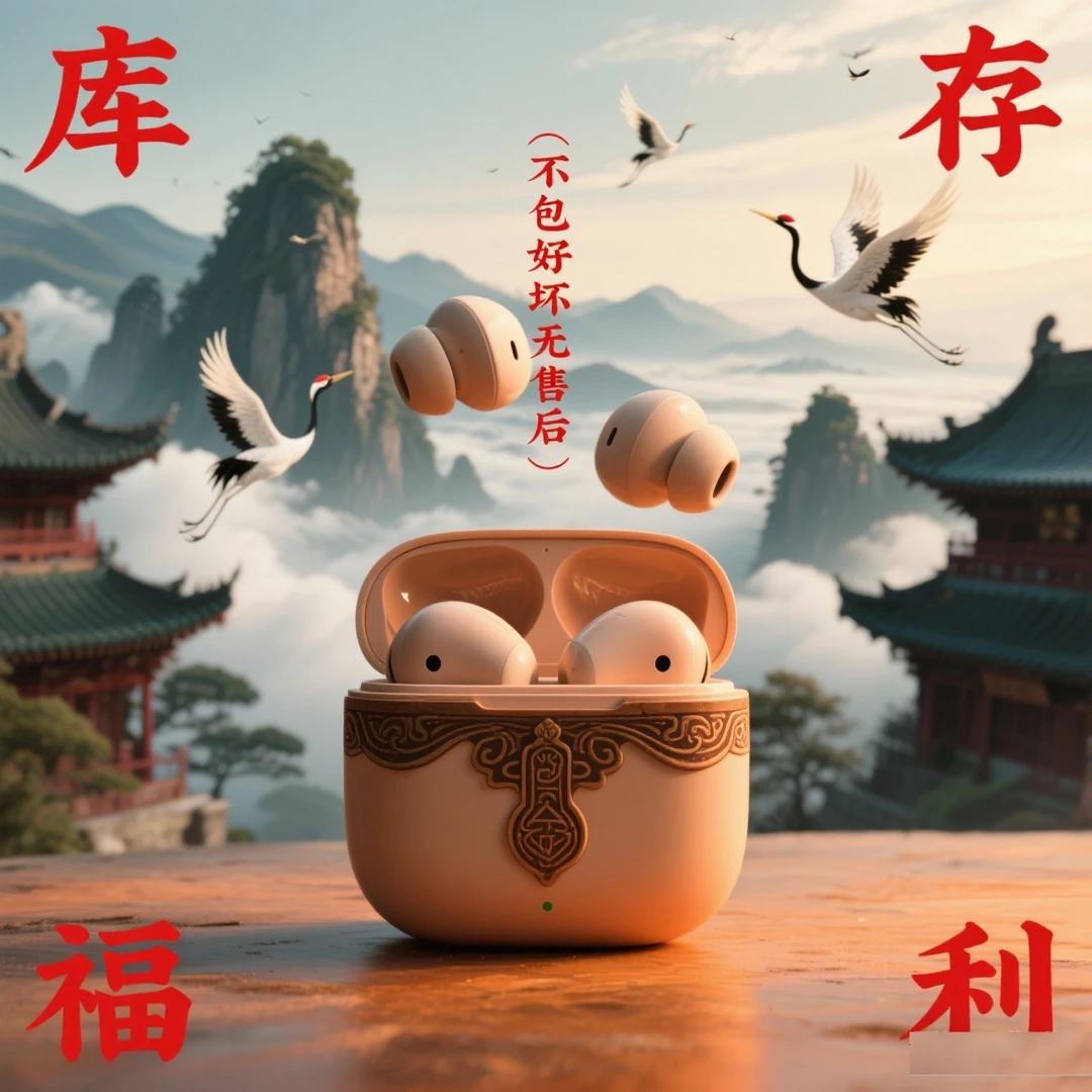 9新  1号3c数码头戴无线蓝牙降噪长续航入耳耳机盲盒适用配件捡漏