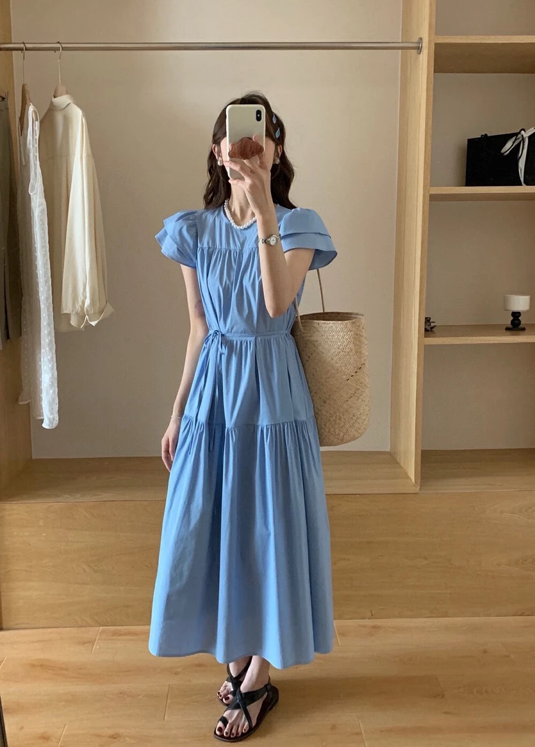 300-399 非图片款2025夏季新款时尚宽松慵懒微胖大码女装连衣裙女