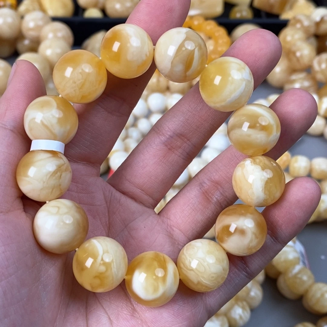 蜜蜡未镶嵌珠宝奇石16mm