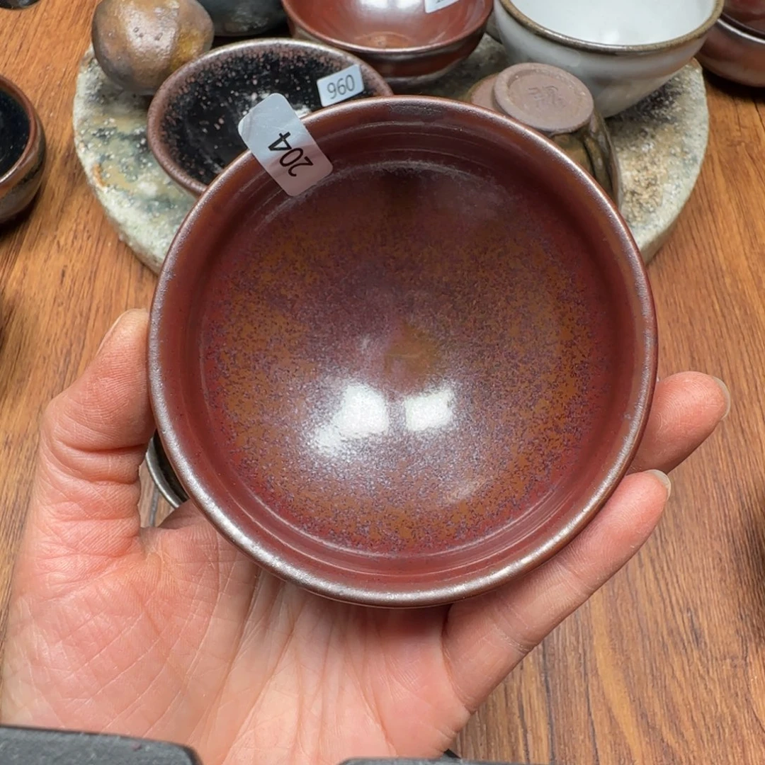 柴烧建盏茶盏茶杯204