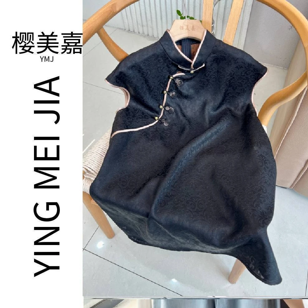 奥黛DY2790樱美嘉100桑蚕丝真丝香云纱新中式国风旗袍连衣裙夏