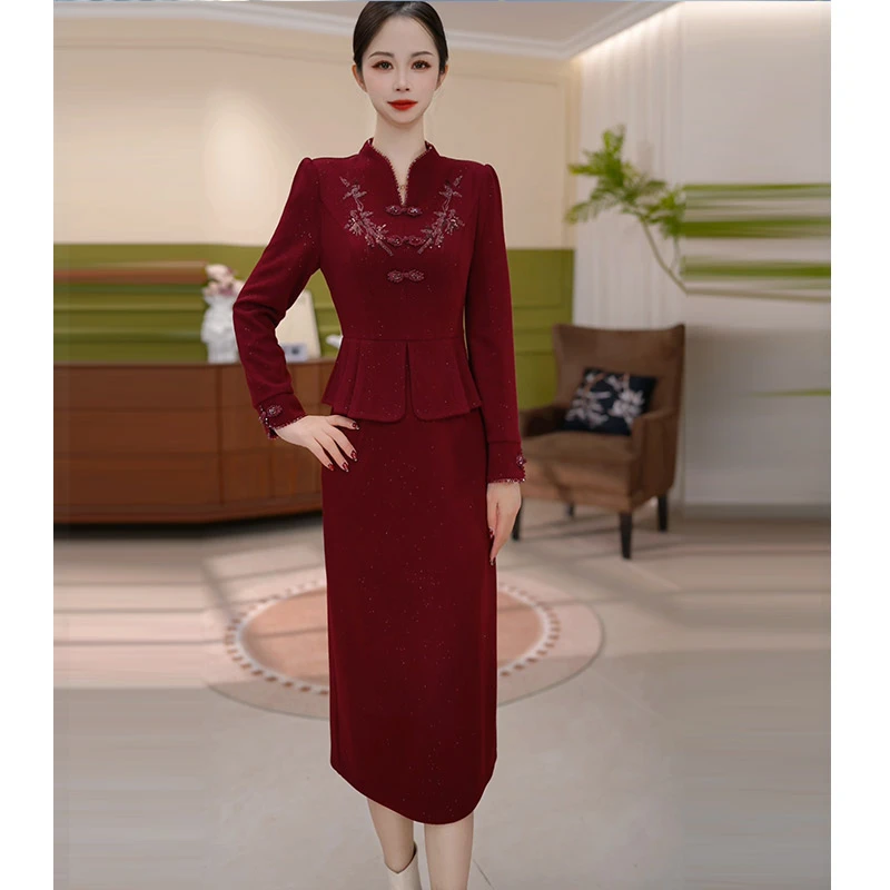 JG-25704新款2025年冬季时尚气质优雅显瘦连衣裙 M-4XL