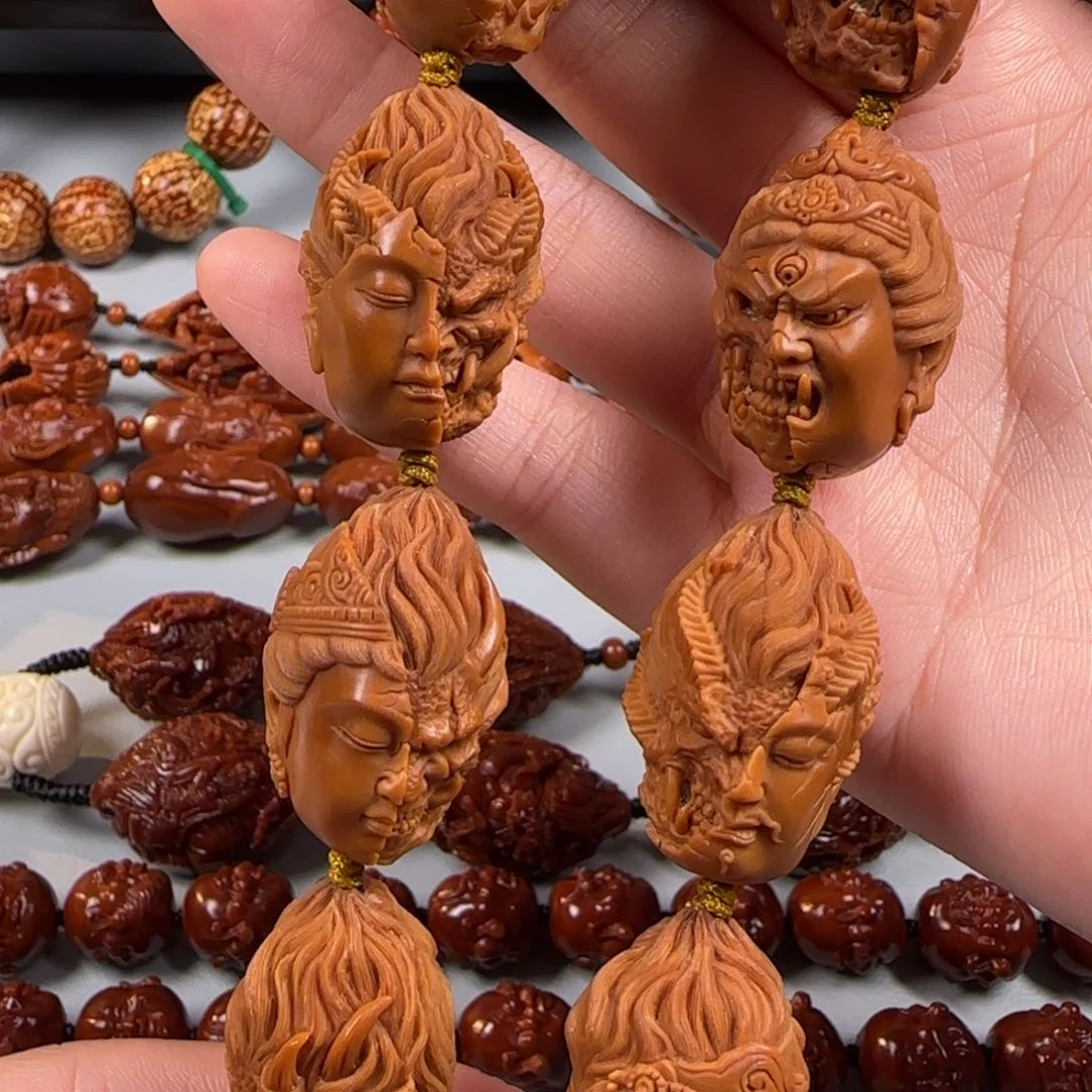 手串橄榄核水晶核一念万佛手持