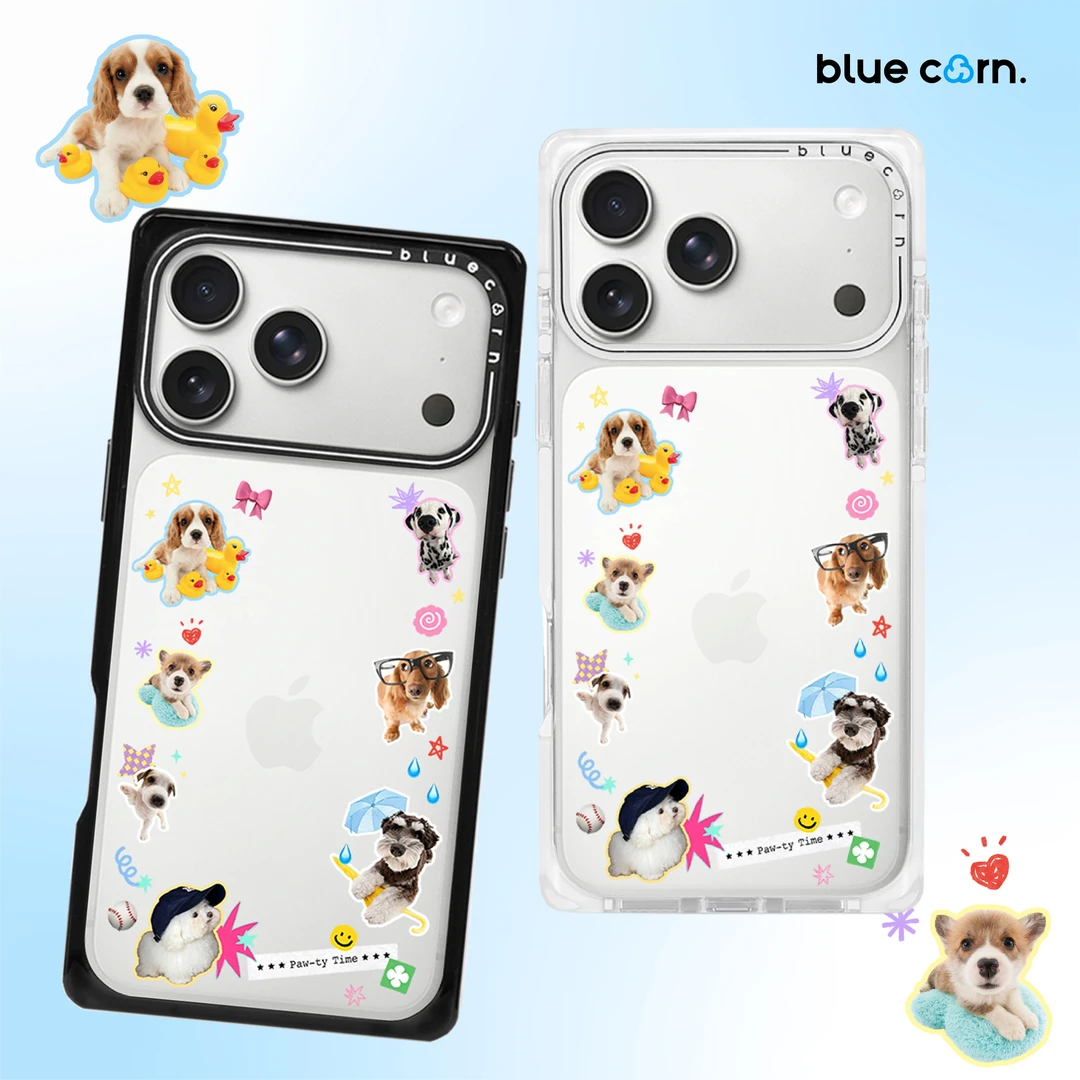 Bluecorn蓝色苞米小狗派对适用于苹果iPhone17/16/15ProMax手机壳