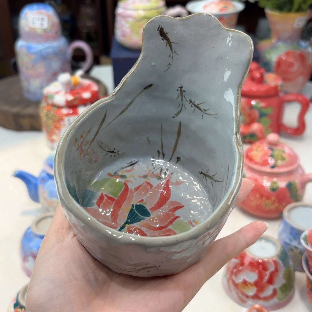 景德镇手绘高温釉下彩陶瓷茶具