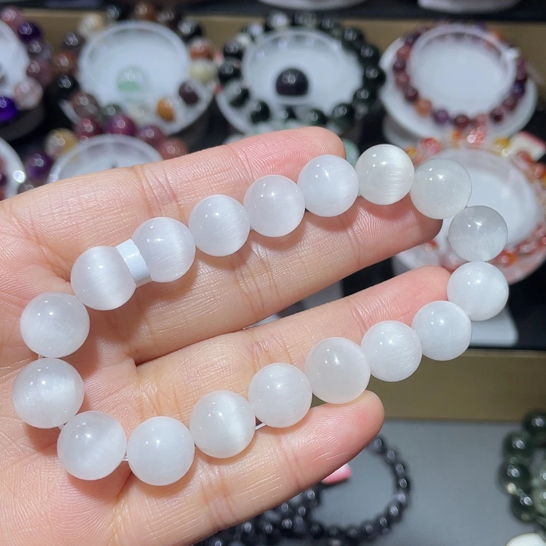 手串水晶未镶嵌白兔毛手串