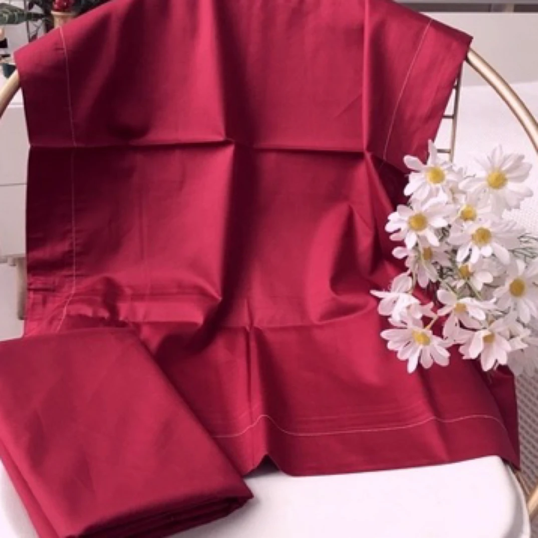 长绒棉纯色枕套48*74微瑕～N585