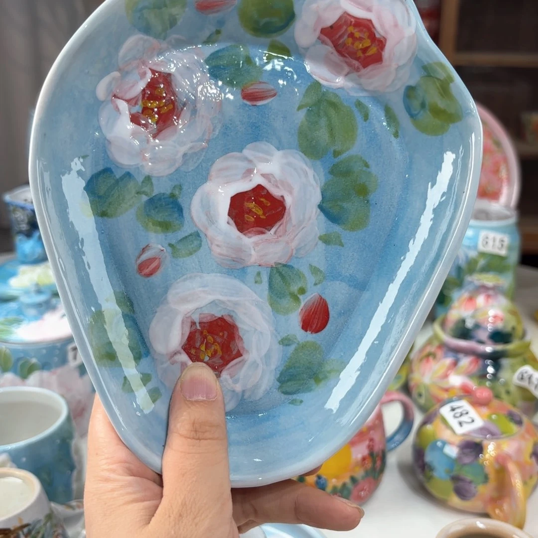 景德镇手绘高温釉下彩陶瓷茶具