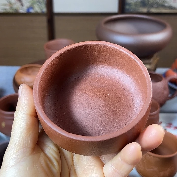紫砂茶杯全手主人杯20目普洱杯容量130（微瑕）