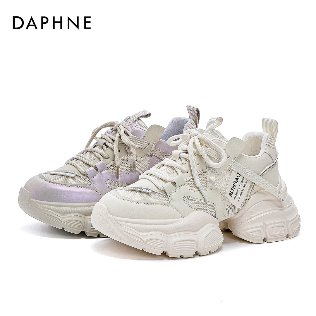 达芙妮厚底老爹鞋女款2025春季新款显脚小轻便舒适增高运动休闲鞋