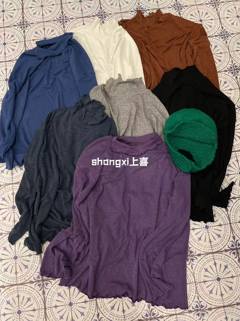 叨叨推荐款 YQ#58838#日系不规则领打底上衣 X