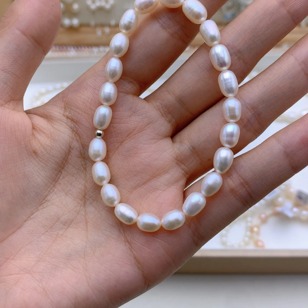 淡水珍珠手串银S925镶嵌