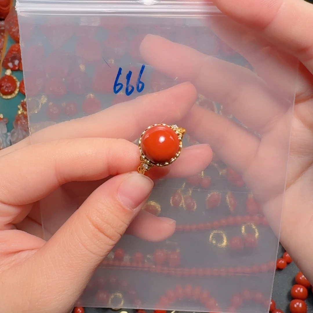 南红玛瑙南红12+银S925镶嵌