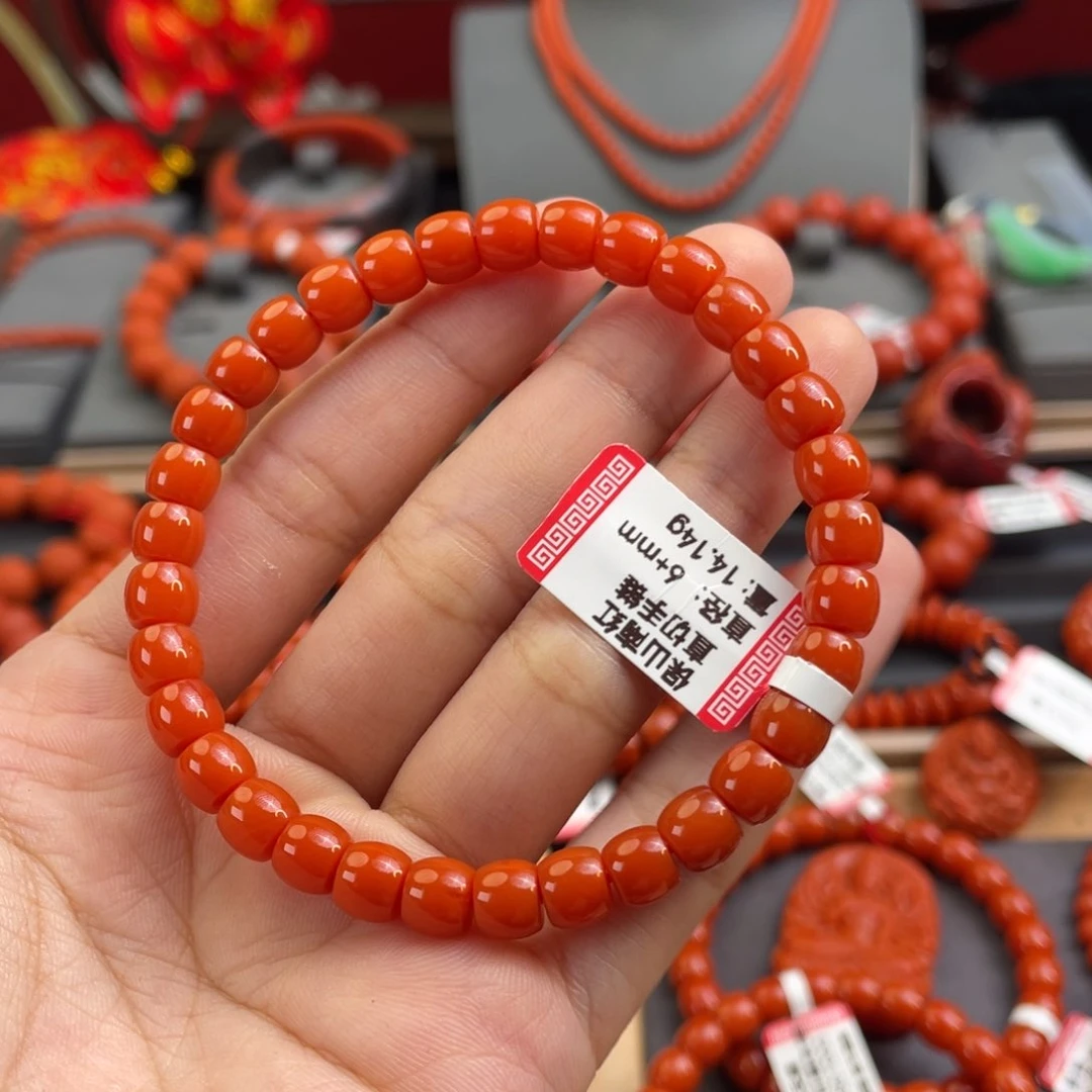 南红玛瑙6+mm 单圈未镶嵌