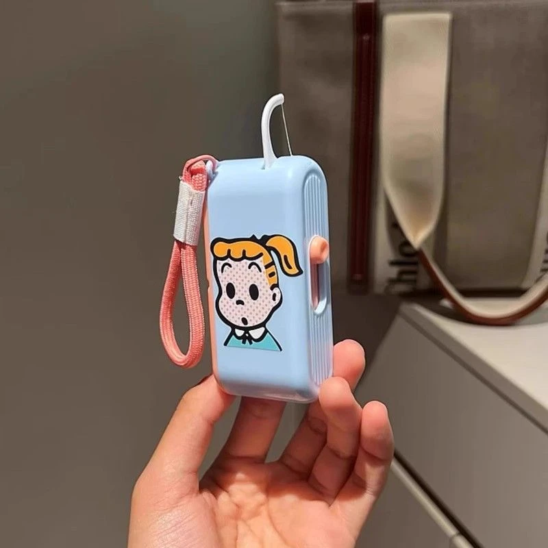 原田治按键弹牙线盒ins风多巴胺便携盒随身高颜值牙线牙签收纳盒