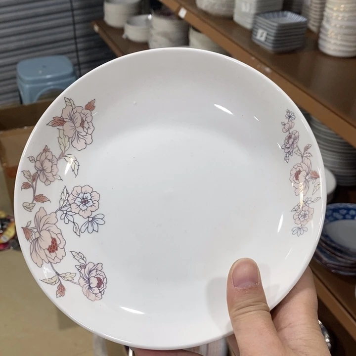 陶摆件92号7英寸6个装深圆盘