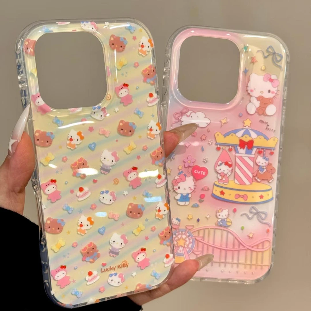 游乐园KT猫IMD适用iPhone16手机壳华为荣耀vivo创意oppo硬壳一加