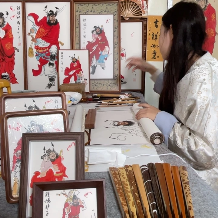 大***炮国画李老师李老师玉竹9.5