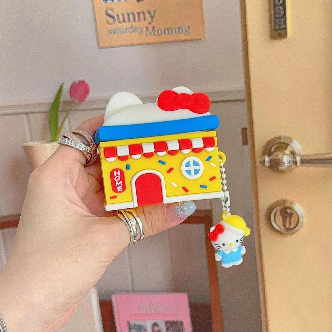 卡通可爱KT房屋适用苹果Airpods Pro1/2/3/4/5代硅胶耳机壳保护套