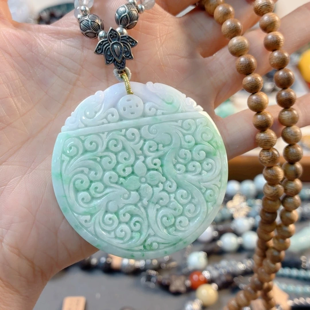 迳***翡翠未镶嵌颈饰手串