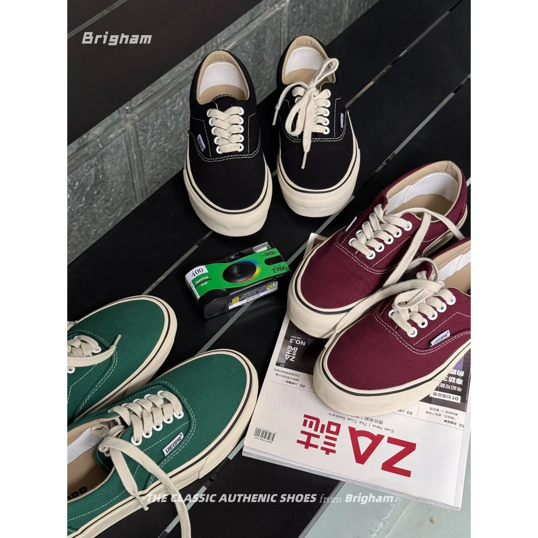 “小传奇”25ss.日系复古经典低帮高密帆布实心底硫化鞋VS2000