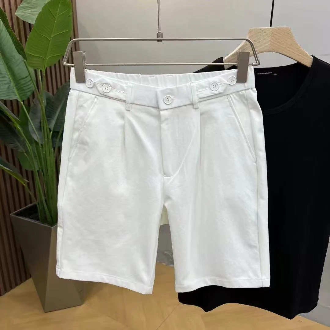 （墨白如画）男士休闲短裤可调节纯色高端潮牌男士短裤