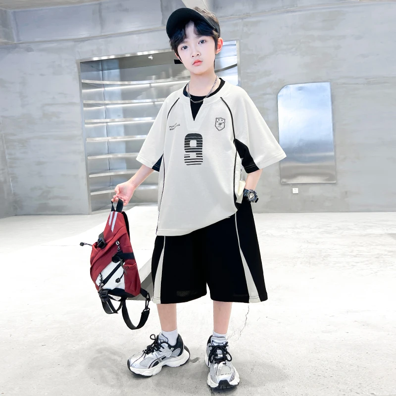 男童夏季套装2025新款夏装短袖中大儿童两件套潮【TQ】B5307