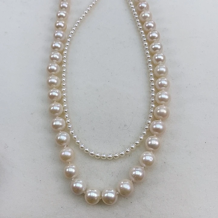 淡水珍珠颈饰银S925镶嵌