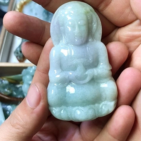 颈饰未镶嵌翡翠福豆豆珠宝翡翠颈饰