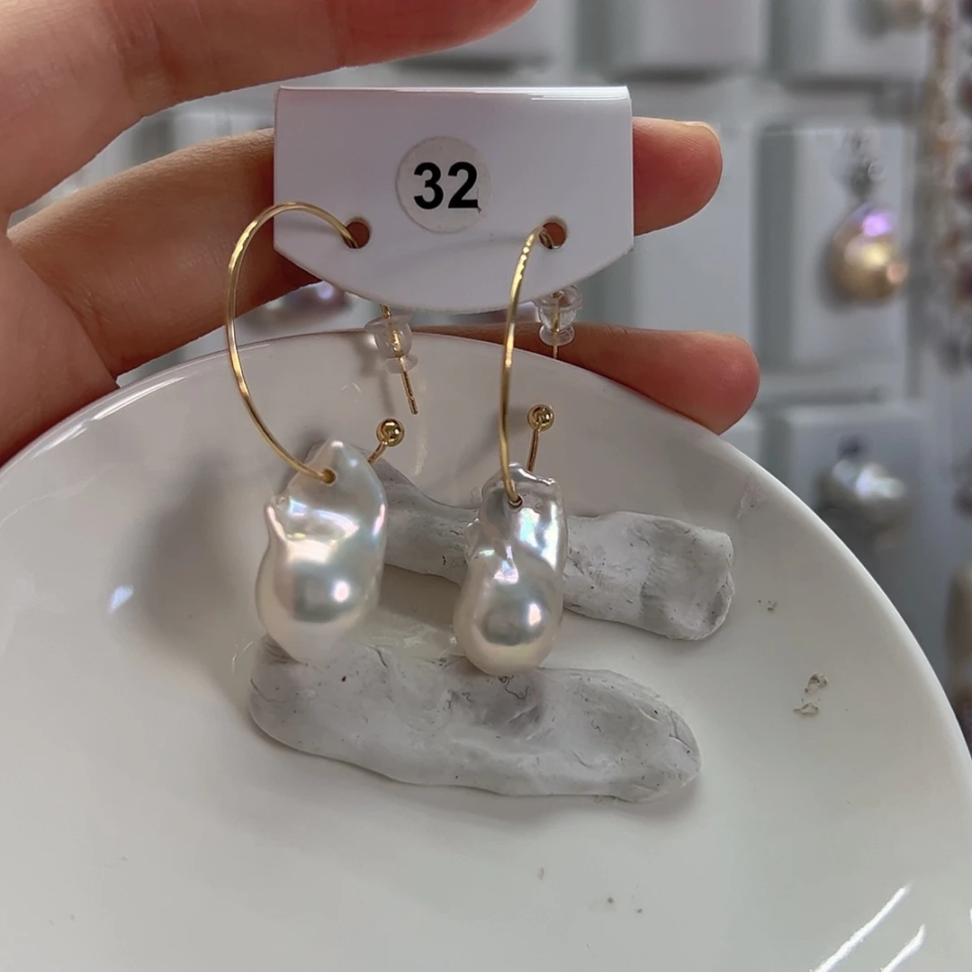 是***吖银S925镶嵌耳饰淡水珍珠