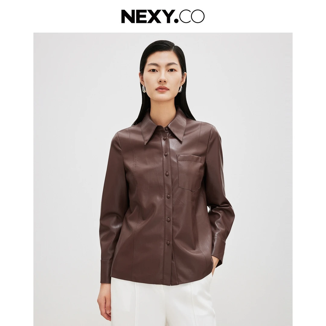 【晨粉专享价】2024秋季商务通勤简约纯色衬衫上衣女XE00501C7