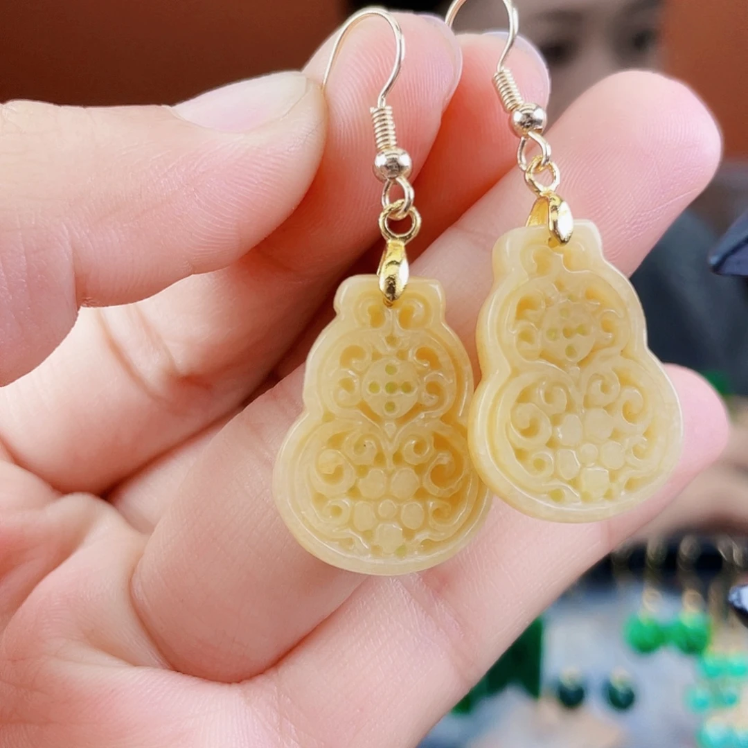 翡翠未镶嵌耳饰饰品