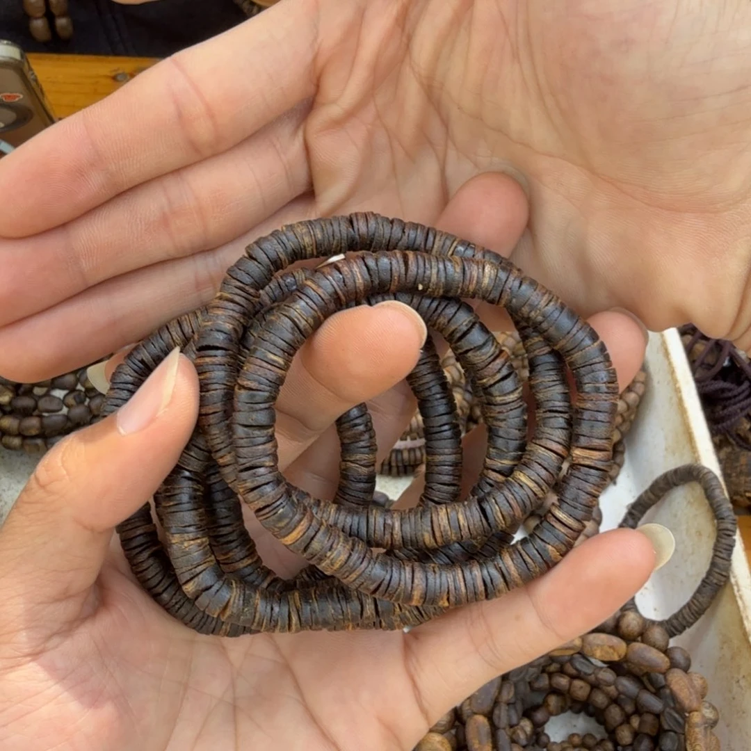 沉香手串单圈沉水片珠7克多样性发一