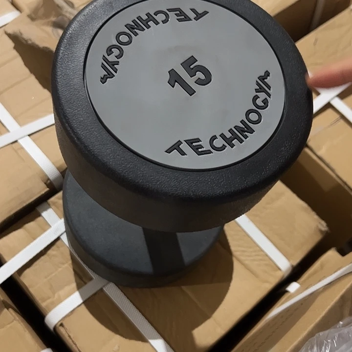 全新纯钢泰诺哑铃15公斤一对粉色