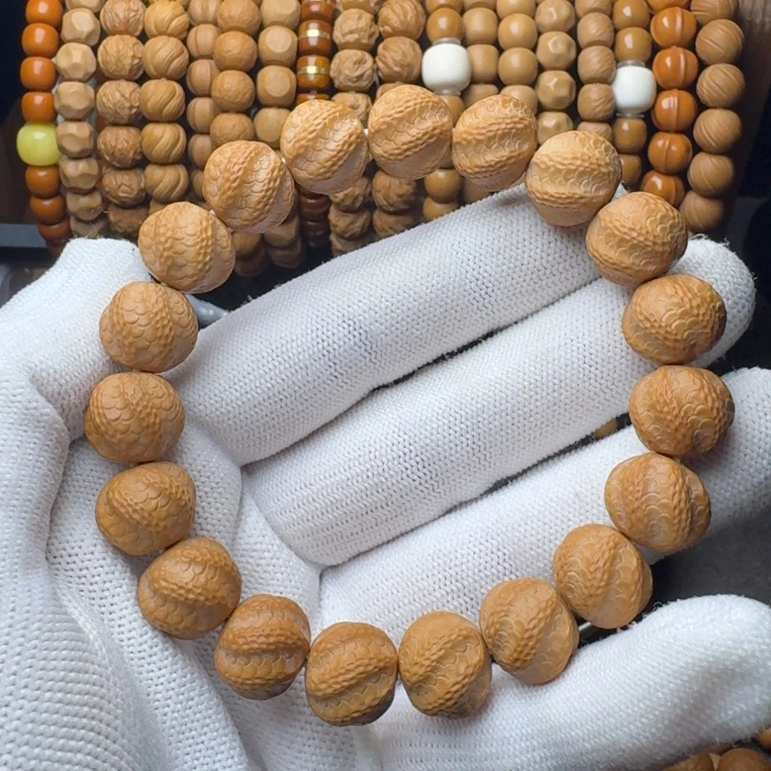 手串猴头核桃灵蛇全品无暇12+