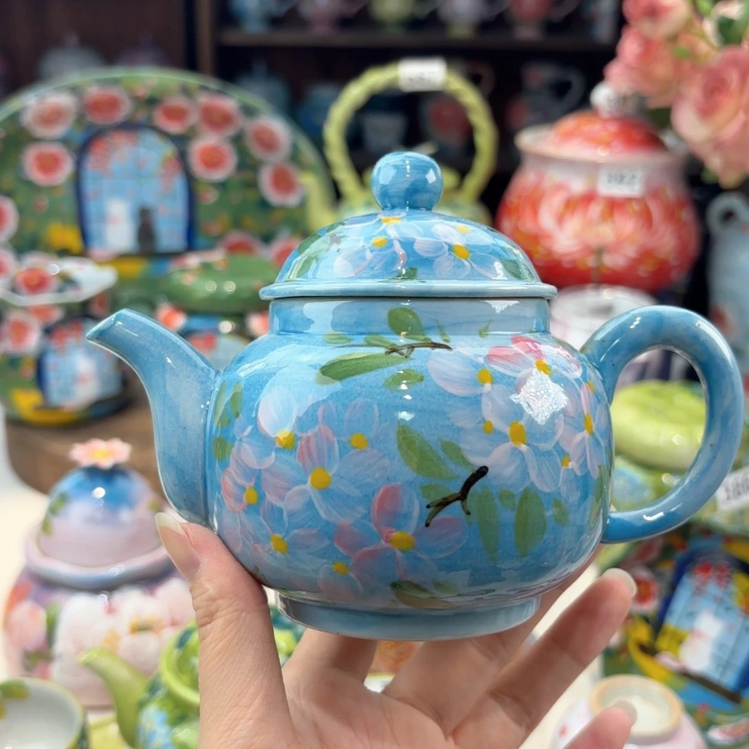 景德镇手绘高温釉下彩陶瓷茶具