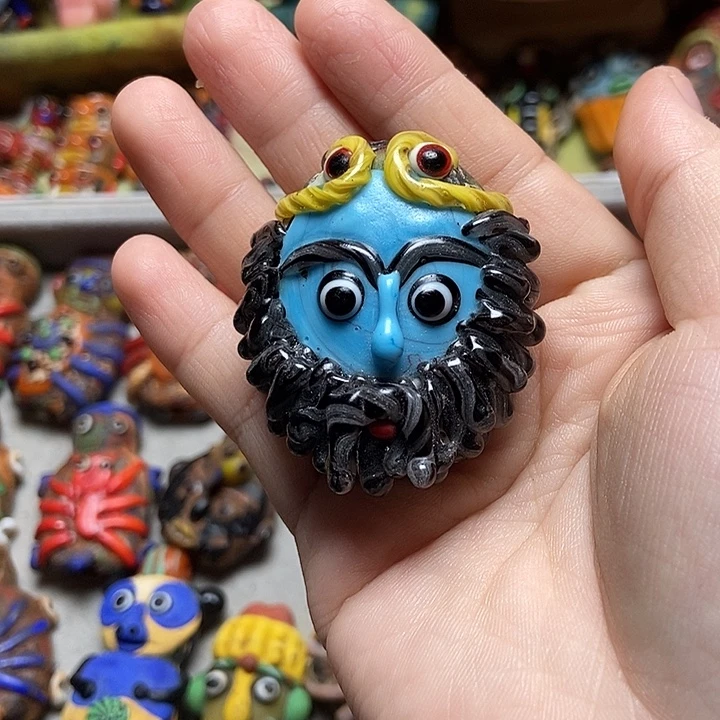 琉璃颈饰天蓝色沙和尚036