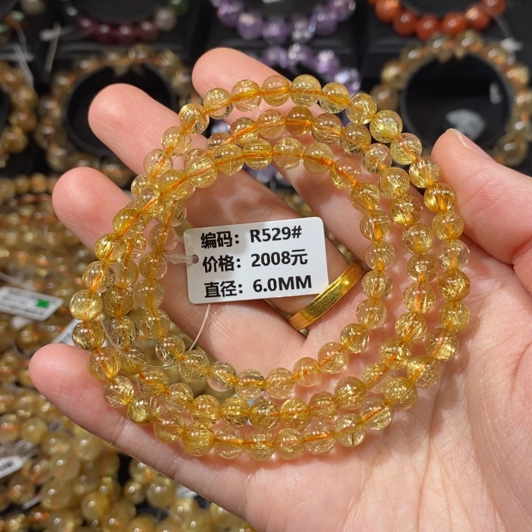 未镶嵌手链发晶R529#6.0mm