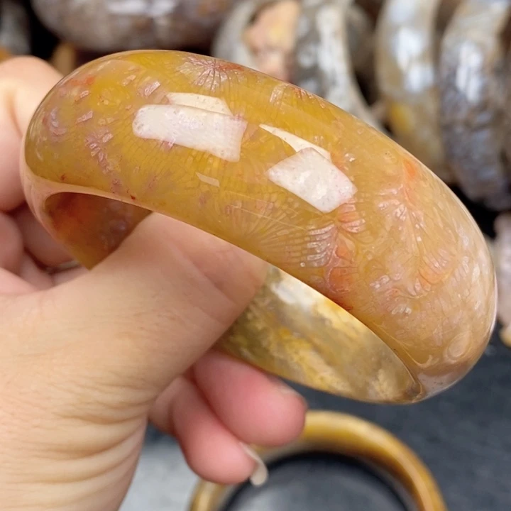 J***a硅化玉手镯未镶嵌