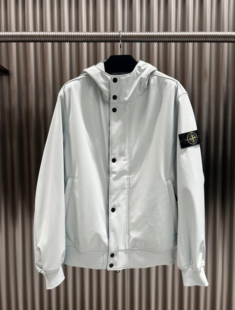 现货Stone Island石头岛软壳连帽夹克 限定天蓝色 25款