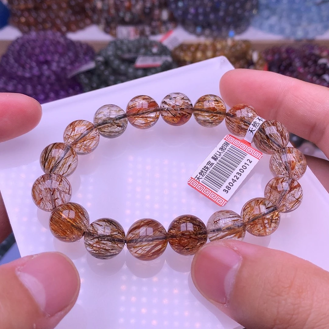 未镶嵌手链水晶12mm黑金超