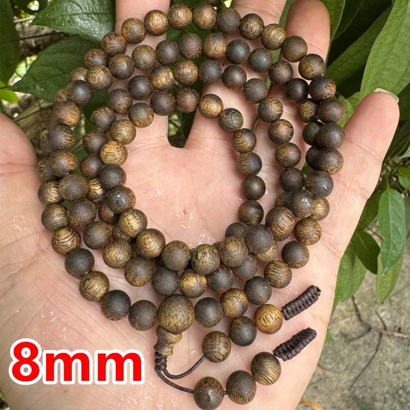 沉香手串圆珠多圈 莺歌绿奇楠 海南老料 8mm 沉香手串多样性发一