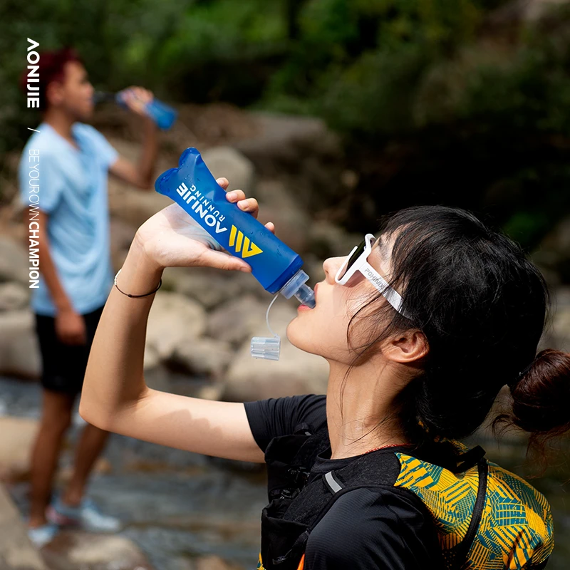 奥尼捷运动软水壶户外软水袋可折叠越野跑步水袋马拉松便携水杯