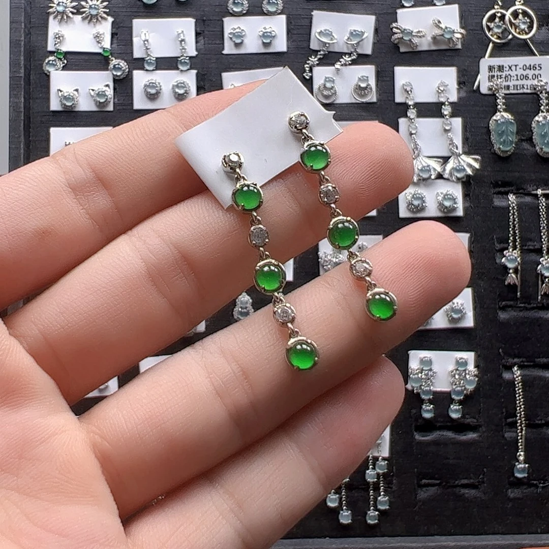 翡翠银S925镶嵌手链