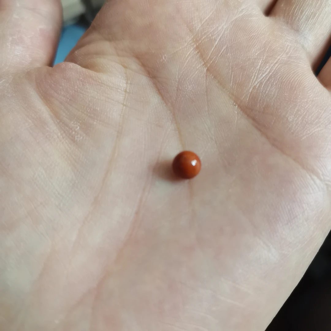 川料南红火焰纹6mm单珠