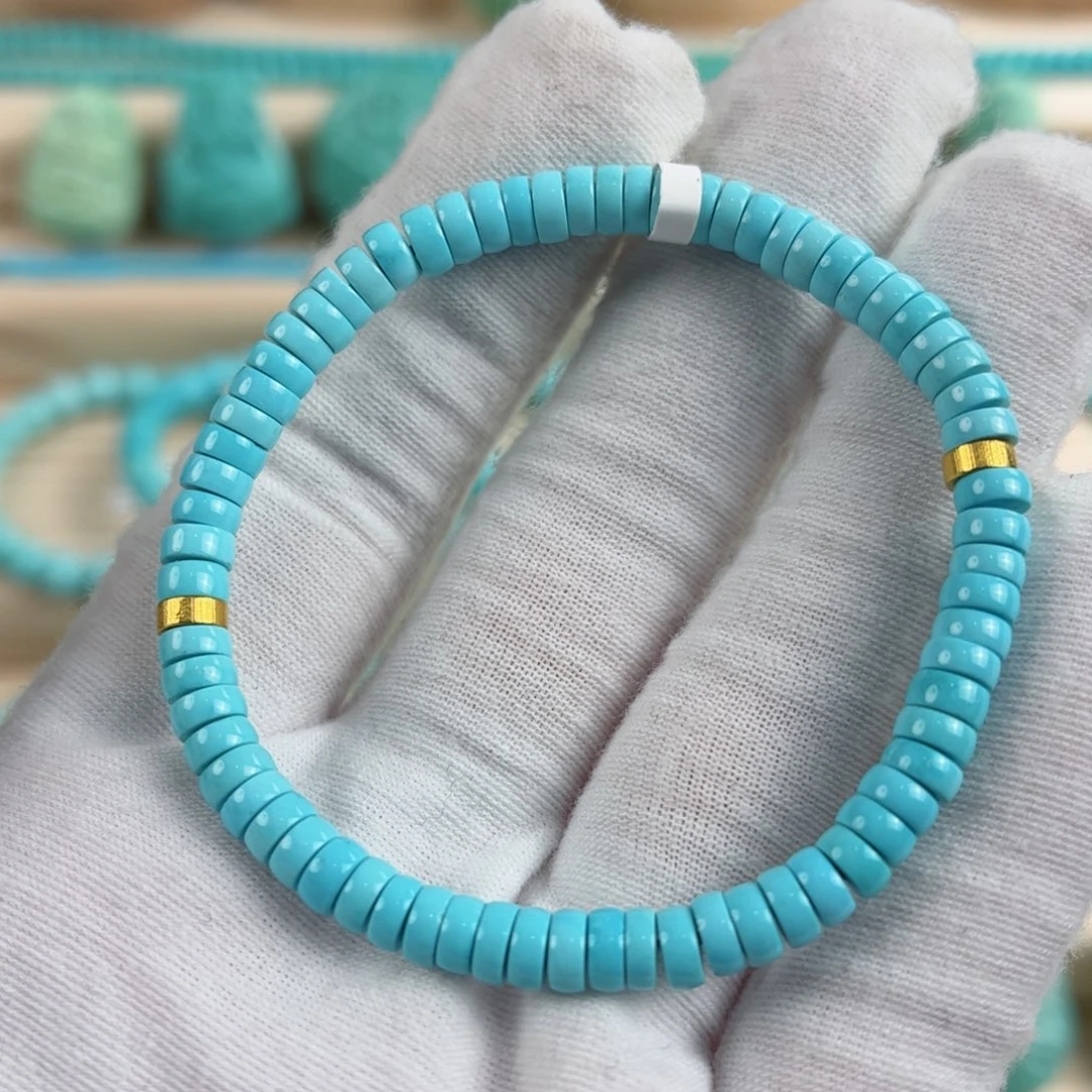 18K金镶嵌绿松石配饰