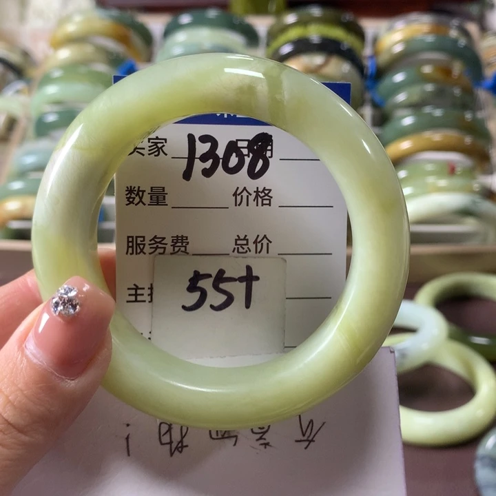 蛇纹石玉未镶嵌手镯1308